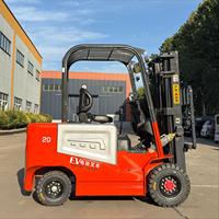 Chariot élévateur électrique 3T avec batterie au plomb-acide, pneus pleins et positionneur de fourches pour le chargement et le déchargement en extérieur