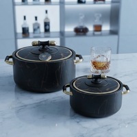Conteneur alimentaire isotherme en acier inoxydable avec couvercle et poignées, grande capacité, boîte thermique au design moderne et minimaliste, vente en gros usine