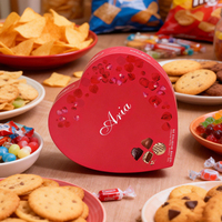 Chocolat au lait solide en forme de cœur, boîte cadeau 6 cœurs, bonbons de mariage pour petite amie, cadeau de fête