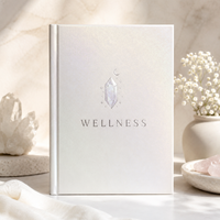 Journal de bien-être personnalisé LABON, couverture en PU irisée, suivi de la santé holistique, carnet de méditation et de soins personnels avec débossage cristallin
