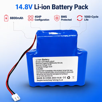 Pack de batteries Li-ion ICR18650-4S4P KXD 14,8V 8800mAh BMS 1000 cycles pour éclairage de scène LED Chauvet Freedom Par Hex et équipement DJ