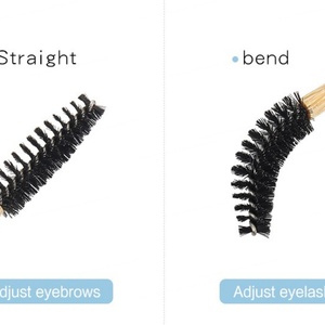 Brosse à mascara jetable en bambou avec poils en nylon, applicateur pour extensions de cils et maquillage des sourcils - Product Image 3