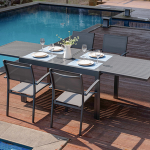 Homful ngoài trời nhôm vườn mở rộng bàn ăn mọi thời tiết gấp mở rộng Patio bàn ăn - Product Image 6