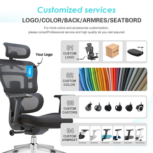Foshan lusso Boss sedie girevoli con schienale alto confortevole maglia originale Leader Pro sedia da ufficio ergonomica con poggiagambe - Product Image 5