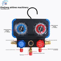 Jeu de manomètres numériques pour climatisation automobile R134a, jauge de pression numérique, fluorage, double manomètre, modèle bleu ZH-1
