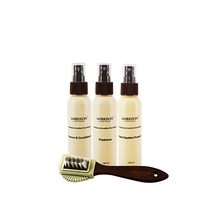 Kit d'entretien professionnel pour daim et nubuck, nettoyant anti-taches, spray imperméabilisant, spray désodorisant pour chaussures en daim et nubuck