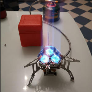 Réchaud portable Cha Cha Chia à trois brûleurs, argenté, pour camping en plein air, réchaud à gaz coupe-vent, haute puissance, équipement de cuisson pour la randonnée - Product Image 2