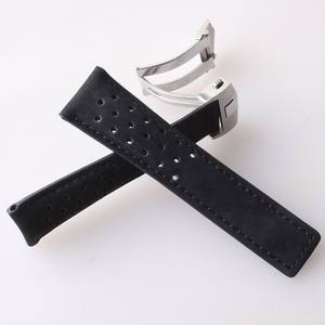 Correa de reloj de cuero de gamuza de alta calidad 20/22/24mm correas de repuesto de reloj de cuero Vintage para correa de reloj perforada <span class=keywords><strong>Tag</strong></span>-<span class=keywords><strong>heuer</strong></span> - Product Image 5