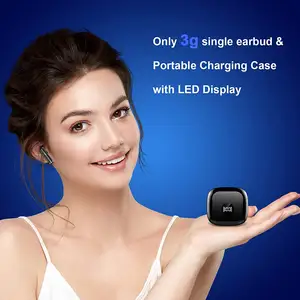 Earphone Bluetooth, headphone suara Stereo HiFi, headphone In-Ear Bluetooth 5.3 nirkabel dengan mikrofon HD