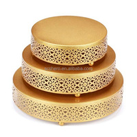 Bandeja de Postres Dorada Creativa de Estilo Europeo para Bodas, Plato de Pastel de Hierro de Varias Capas, Estante para Pastel, Plato para Frutas, Plato para Aperitivos