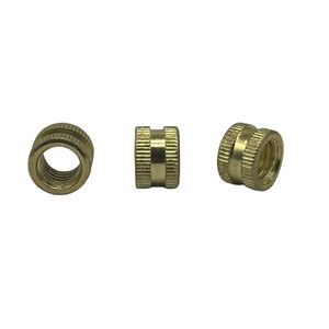 Inserts filetés métriques QIBIND RKA2 M5x0.8x8.0x0.5, plaqués cuivre, moletés, pour l'industrie de la construction - Product Image 3
