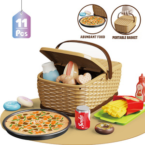 Juego de Juguetes de Simulación de Picnic al Aire Libre, 11 Piezas, Hamburguesa, Pizza, Cesta, Juguetes de Comida para Niños en Edad Preescolar - Product Image 2