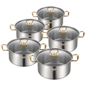 Batterie de cuisine antiadhésive 10 pièces pour la maison, comprenant des casseroles et des marmites à lait, ustensiles de cuisine, vente chaude - Product Image 1