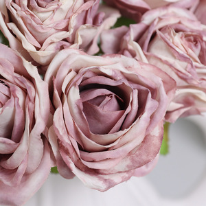 Emanuele Artificial Roses Blue Silk Flower High Simulation Wedding Home Decor - Product Image 4