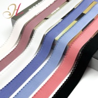 Vente en gros usine – Bande élastique en nylon de 20 mm, colorée, à bord picoté, pour sous-vêtements et soutien-gorge