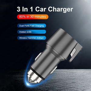 3 en 1 65W PD Tipo C Puerto Teléfono móvil Adaptador <span class=keywords><strong>de</strong></span> cargador <span class=keywords><strong>de</strong></span> coche <span class=keywords><strong>de</strong></span> metal rápido con <span class=keywords><strong>cortador</strong></span> <span class=keywords><strong>de</strong></span> cinturón <span class=keywords><strong>de</strong></span> seguridad - Product Image 2