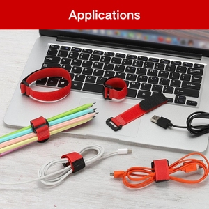 Custom Size Eco-Friendly Nylon <strong>Cable</strong> Ties Waterproof Heat Resistant Adjustable <strong>Hook</strong> <strong>Loop</strong> Straps <strong>Double</strong> Sided Adhesive Buckle - Product Image 5