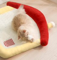 Lit pour animaux de compagnie moderne et respirant en latex lavable, antidérapant, avec motif de dessin animé, mignon et confortable, pour chiens et chats, vente en gros OEM