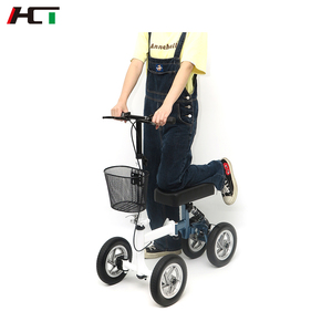 ホットセール！操縦可能な経済的な折りたたみ式スチール製ニーウォーカー（バスケット付き）、松葉杖の代替、障害者用ニーウォーカー - Product Image 6