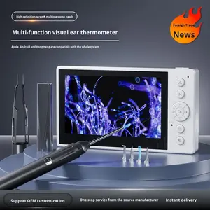 Новинка: Профессиональный отоскоп с HD-экраном 1080P, камерой 3,5 мм, Wi-Fi, для осмотра ушной раковины, носа и полости рта, 6 светодиодов, для домашнего использования - Product Image 3