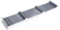Panel de Techo Sándwich de Lana de Roca con Perfil Trapezoidal, Lámina de Techo Metálica Aislada Ignífuga para Almacenes Industriales y Fábricas