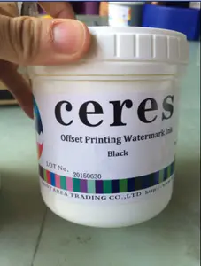 Offset Printing Hitam Watermark Tinta Warna Hitam, 500 Gram/Botol