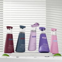Bouteille en plastique pour shampoing et lessive, capacité 500 ml, pompe pulvérisatrice personnalisée pour lavage de vêtements, sérigraphie couleur personnalisée Risa