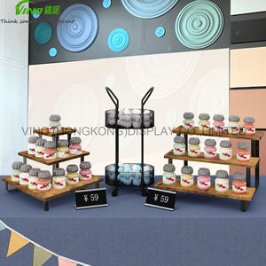 3-Tier Portable Lightweight Wooden Display <b>Riser</b> Stand 3-Step Straight Retail Tabletop Countertop Craft Shows Supermarket Rack - Product Image 6