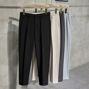 <span class=keywords><strong>Pantaloni</strong></span> da <span class=keywords><strong>Uomo</strong></span> Slim Business Casual in Tela Elasticizzata, Eleganti e Morbidi, Taglie Forti, Colore Tinta Unita, Modello Diritto - Product Image 2