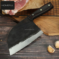 Couteau de boucher robuste en acier inoxydable forgé et coupe-légumes professionnel, couteau de boucher tranchant pour la préparation de la viande
