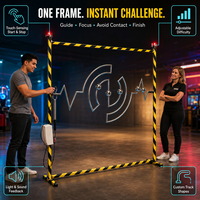 Machine de jeu d'adresse interactive en métal pour intérieur, modèle Frontline Challenge, design de Noël, équipement pour centre commercial