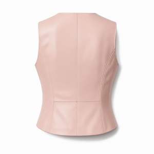 Chaleco sin Mangas con Cuello en V de Cuero PU para Mujer, Estilo Nuevo, Personalizado, OEM ODM - Product Image 4