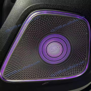 Cache-haut-parleur de porte lumineux pour voiture, éclairage d'ambiance 64 couleurs, cache-klaxon, lampe d'ambiance pour Mercedes-Benz <span class=keywords><strong>GLA</strong></span> H247 / GLB X247 - Product Image 5