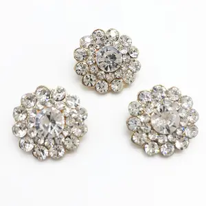 Very classic lady coat crystal button metal button pearl and rhinestone button with nice design and size 20mm cheap price