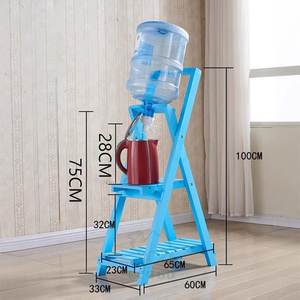 Support multifonctionnel pour bidon d'eau en bambou Moso à 2 niveaux, support en bois massif pour le rangement des bidons d'eau, support de distributeur d'eau robuste - Product Image 5