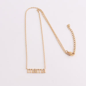 Collana di moda in acciaio inossidabile <span class=keywords><strong>da</strong></span> <span class=keywords><strong>donna</strong></span> con nome personalizzato o numero di maglia per festa o regalo elegante collana di mamma - Product Image 3