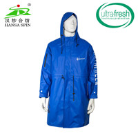 Cuir synthétique PU gris, cuir synthétique avec tissu imperméable pour la fabrication de vêtements imperméables
