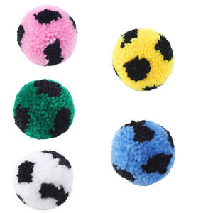 Grosir interaktif 4.5 cm kucing mainan sepak bola untuk dalam ruangan kucing bermain sendiri wol sepak bola kucing mainan hewan peliharaan olahraga bola - Product Image 3