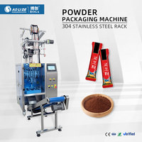 Machine d'emballage verticale compacte et efficace pour poudre de chili et de cumin, à scellage sur 4 côtés, avec remplisseur à vis