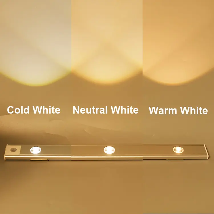 Battery Powered Wireless Kitchen Rechargeable Closet Linear Lamp LED Motion Sensor Lighting Under Wardrobe Cabinet Light