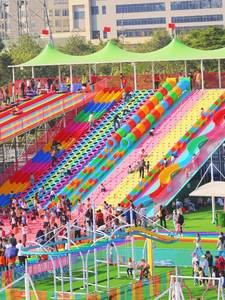 Prix direct d'usine, fabricant professionnel, glissière commerciale en plastique d'arc-en-ciel de parc d'attractions extérieur. Pas encore d'<span class=keywords><strong>avis</strong></span>. - Product Image 6