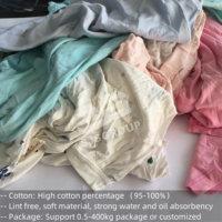 Chiffons de nettoyage industriels en coton 100% de qualité supérieure, multicolores, clairs, pour mécaniciens