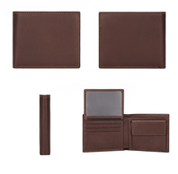 Dompet Kulit Pria Premium Grosir, Dompet Kulit Asli Full Grain Kasual, Dompet Multi-Kartu, Dompet Lipat Pendek Kulit Asli
