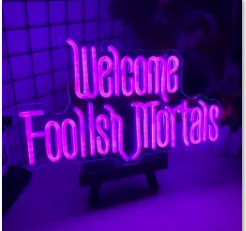 Fascino spettrale di controllo del pulsante di decorazione per la casa di Halloween con indegno al Neon LED alimentato da USB gotico - Product Image 3