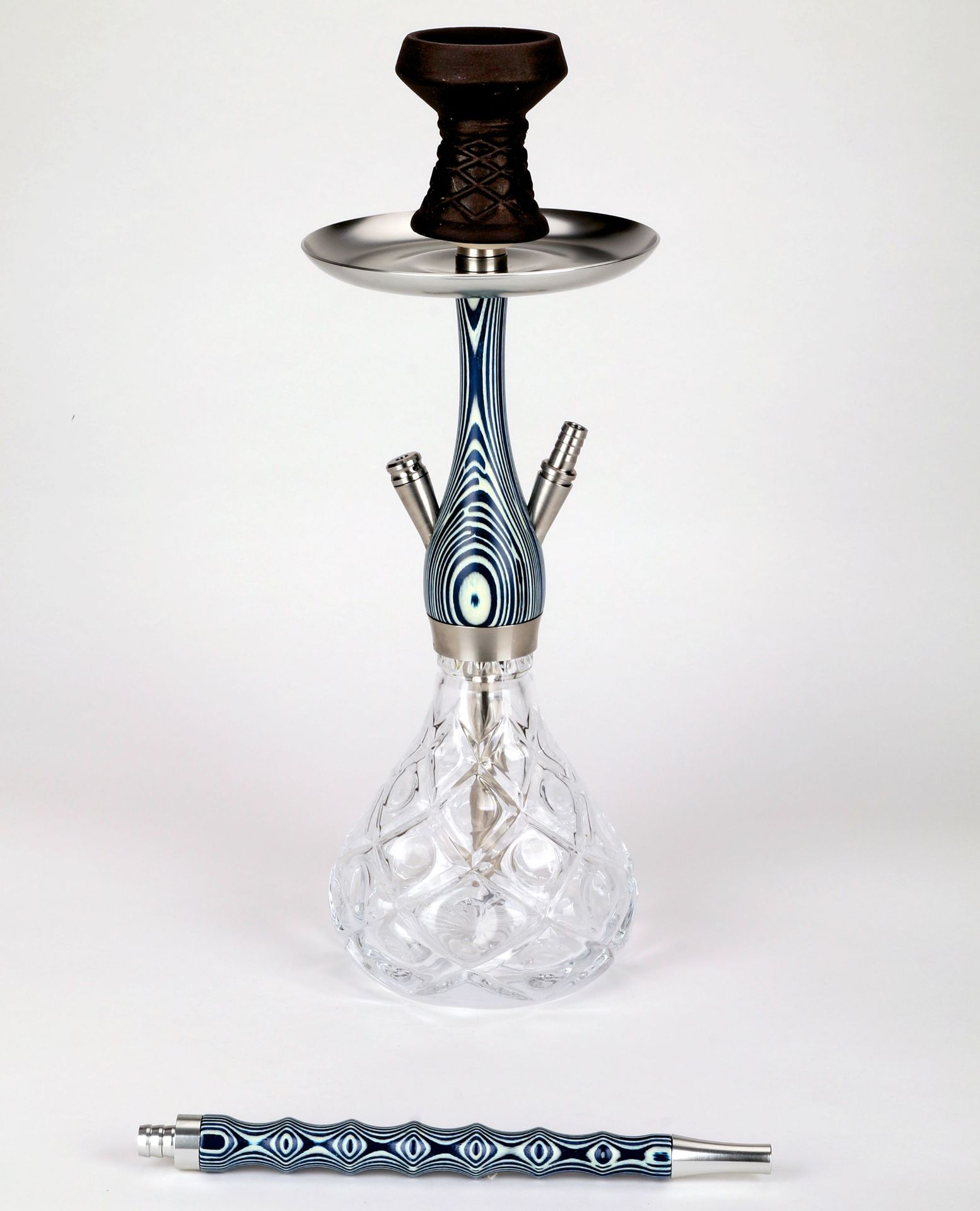 Edición de acero inoxidable con madera de flor azul