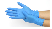 Gants jetables en nitrile bleu ciel sans poudre pour les aliments et les gants de protection industriels