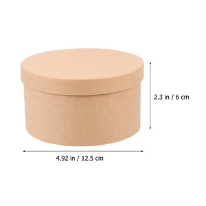 7806 100% làm bằng tay dày hình tròn kraft giấy <span class=keywords><strong>MACHE</strong></span> hộp có nắp đậy cho tiệc sinh nhật đám cưới bền hình tròn Hộp quà tặng - Product Image 2