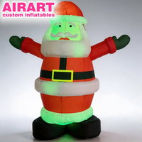 Père Noël gonflable lumineux avec bras ouverts, figurine gonflable lumineuse commerciale pour événements et expositions de Noël