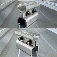 Support de fixation solaire en aluminium Klip Lok pour toiture métallique à joint debout, pour installation de panneaux photovoltaïques sans perforation