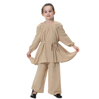 Kinderkleding Nieuwe Lente/Herfst Meisjes Effen Kleur Top, Meisjes Wijde Pijpen Broek Set Groothandel voor Modieuze Meisjes Sets